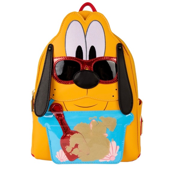 Loungefly Handbags - NWT Loungefly Disney Pluto Web Exclusive Summer Beach Cosplay Mini Backpack